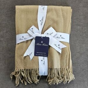 Brooks Brothers Home 100% Cashmere Throw Blanket NWT $395 Size 60'' x 50"